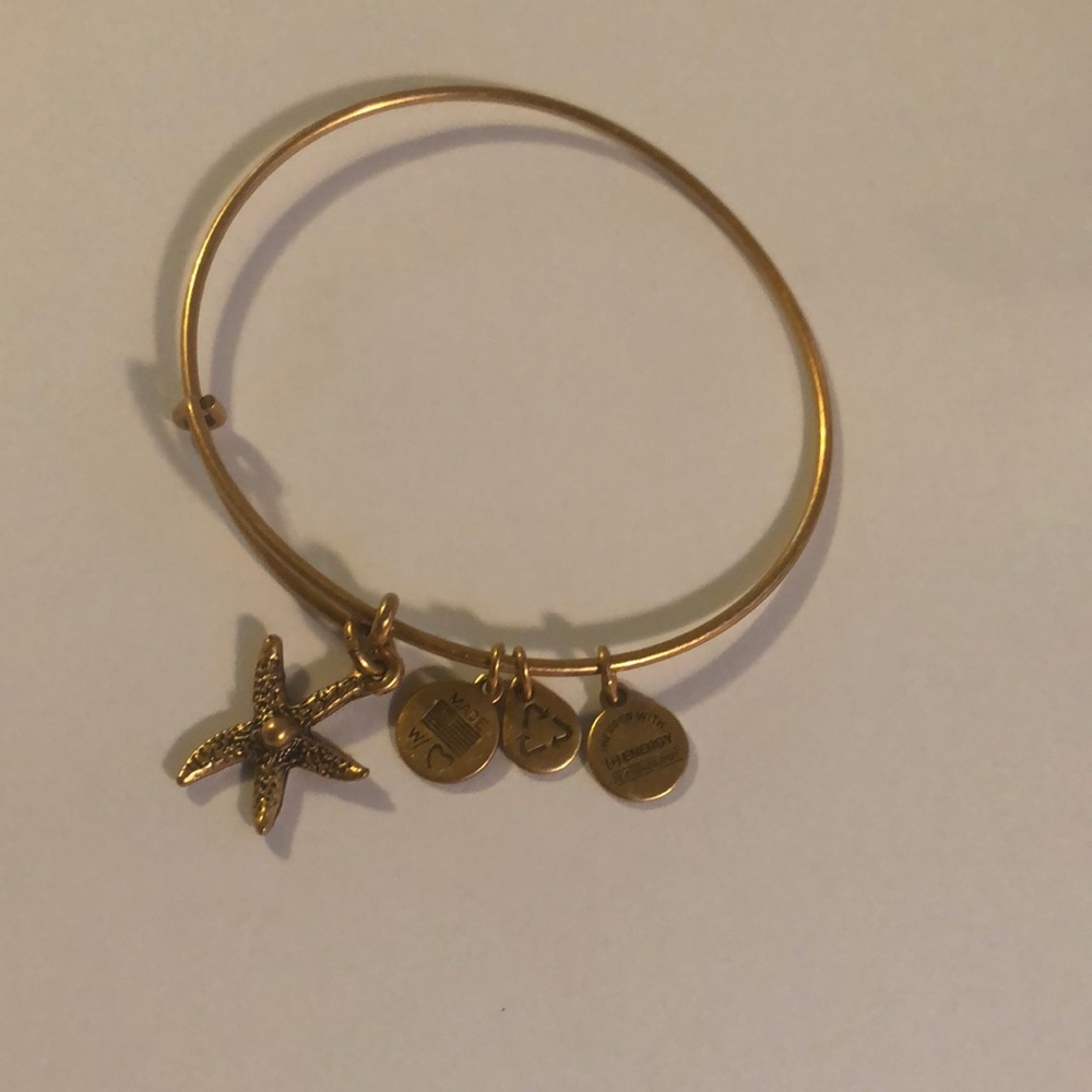 Alex And Ani Gold starfish bangle
